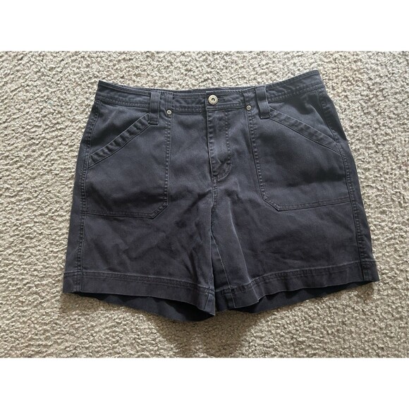 Faded Glory Casual Denim Shorts Mid-Rise Black Juniors 14 Missy - Picture 1 of 6